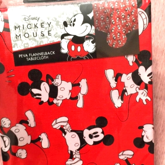 Dining Disney Minnie Mickey Mouse Tablecloth Peva Flannel Backed 6x84